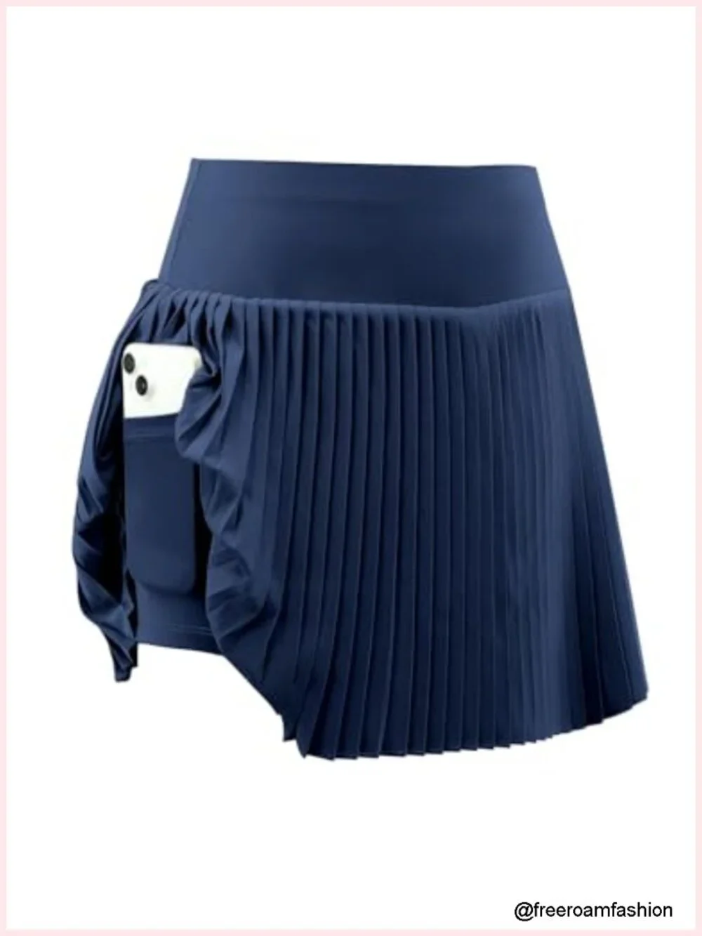 Pleated Tennis Skirt with Built-In Shorts & Pockets, High Waisted Athletic Skort